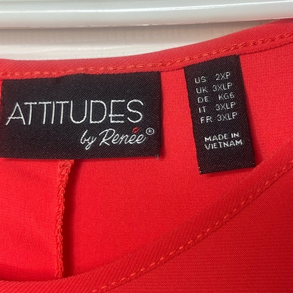 Attitude Women Coral Full Length Dress - Picture 6 of 8